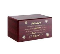 Nucelit Ashes Box Pet Funeral Cremation Box with Carved Word Wooden Urns Keepsakes Funeral Casket Pet Dog Memorial Gift Ashes Casket