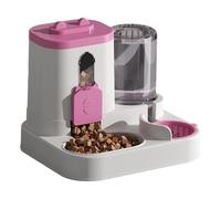 Nucelit Automatic Attraction and Water Dispenser Electricity Needed Large Capacity 2L Food Container and 1L Water Bowl Pet Feeding Station