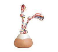 Nucelit Automatic Moving Cats Teaser Ball with Pull Rope Interaction Training Toy USB Power Chasing Toy for Pet Enrichment Automatic Rotating Cats Teaser Interaction Chasing