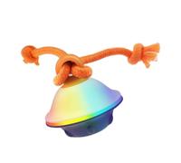 Nucelit Automatic Rolling Dog Toy Ball with Adjustable Movement Tug Rope Chasing Ball Toy for Energy Release Boredom Dog Entertaining Interactive with Rope