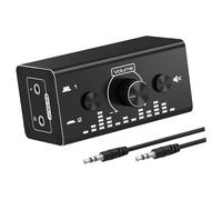 Nucelit BiDirectional 3.5Mm Sound Switching Selectors 2 in 1 Out / 1 in 2 Out Noiseless Analogues Stereo Sound Switching Bidirectional Switcher