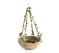 Nucelit Bird Cage Comfortable Resting Place Natural Grass Bird House Weaved Hangings Parrots Nest Houses Outdoor Decoration Basket Nest