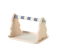 Nucelit Bird Perch Training Stand with NonSlip Base Texture Surfaces for Multiple Parrots Climbing Beak Trimming Activity Fun Wooden Bird Perch Stand