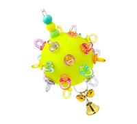 Nucelit Chewable Activity Ball Cage Hanging Chew Toy for Various Size Bird Curiosity Development Birds Training Accessory Hanging Bird Toy for Cage