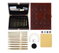 Nucelit Coated Tunisian Crochet Set Smooth Knitting Accessories with Storage Case for Craft Projects Tunisian Crochet Needle for Knitting and Craft