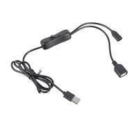 Nucelit Connection Device Cable with Power Control Change USB and Type Harbors for Efficient 5V2A Device Charging Double Port USB Charging Cable