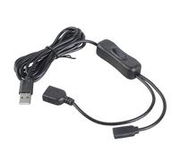 Nucelit Connection Device Cable with Power Control Change USB and Type Harbors for Efficient 5V2A Device Charging Double Port USB Charging Cable