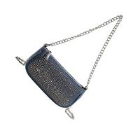 Nucelit Creative Rhinestones Studded Jean Evening Purse with Chain Strap Shoulder Purses Crossbody Bag for Fashion Enthusiasts Trendy Women’s Bag