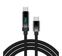 Nucelit Digital Display USB C to USB C Fast Charging Cable 48V 5A 240W Charging Cable for Smartphones Tablets Laptops Display