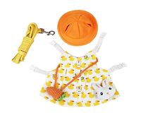 Nucelit Dress Holiday Costume Cute Harness Leash Set with Hat Small Animals Accessory for Piggies Hedgehog S/for M/Harness and Leash for Walking Escape Proof