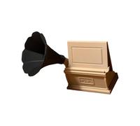 Nucelit Easy Install Gramophone Design 2 Hole Music Stand Desktop Phone Stand Retro Look Secure Hold Build Desktop