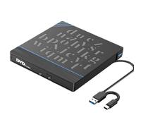 Nucelit Easy to Carry External Disc Drive Disc Burners USB3.0 Type C External Drive for Efficient Burning for Home USB Hubs with Card Reader
