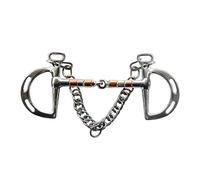 Nucelit Easyly Install Double Link Horse Mouth Bit Stainless Steel for Quick Equipment Changes in Horsebacks Cycling Comfortable Horse Cycling Bit