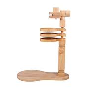 Nucelit Embroidery Frame Stand with 3 Storage Tray Embroidery Hoop Holder Height Angles Adjustable Wood Stitching Frame Stand Adjustable