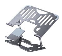 Nucelit Ergonomic Double Arm Laptop Phone Holder Foldable Aluminum Stand Slip Proof Silicone Grips for Notebook Phones Aluminum Alloy Laptop Bracket