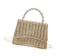 Nucelit Evening Purse with Detachable Chain Strap for Women ' s Rhinestones Embellishments Clutches Bag Top Handle Handbag Sparkling Clutches Purse