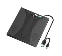 Nucelit External Disc Drive with USB3.0 and Type C Connectivity Compactly Lightweight for Laptops Tablets Slot Loading Mechanism External USB Type C Disc Drive