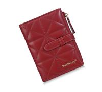Nucelit Fashion Zippered Wallet Multiple Card Holders Quilted Stitching Design Compact Size PU Leather Accessory Quilted Wallet