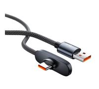 Nucelit Fast Speed 100W USB C Chargers Cord Flexible Right Angled Design Coppers Cores for Smartphones and Tablets L Shape Braided Chargers Cord