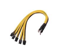 Nucelit GPU VGA Y-splitter Extension Cable Mining Video Card Power Cable, 5xPCI-E Pcie 6pin Gpu Graphics Card Splitter Power Cord VGA Y Extension
