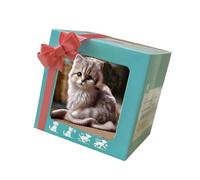 Nucelit Intelligence Cats Companion Plush Toy with Barking Tail Wagging Traction Rope Design for Toddler Learn to Crawl Toddler Educational Toy