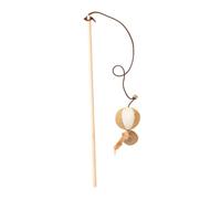 Nucelit Kitten Funny Colorful Rod Wand Toy Wood Pet Toys Interactively Stick Pet Cats Supply for Chasing Jumping Wood Toys Interactively Stick