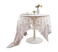 Nucelit Lace Embroidery Tablecloth Spill Home Use Any Season Sturdy Practical Dining Table Cover