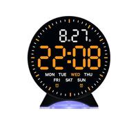 Nucelit Large LED Screen Digital Wall Clock with Control 2 Alarms 10 Brightness for Home Decoration Electronic Clock