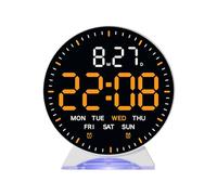 Nucelit Large LED Screen Digital Wall Clock with Control 2 Alarms 10 Brightness for Home Decoration Electronic Clock