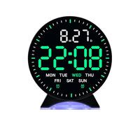 Nucelit Large LED Screen Digital Wall Clock with Control 2 Alarms 10 Brightness for Home Decoration Electronic Clock