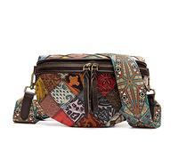Nucelit Leather Shoulder Bags for Women Waist Bag Multi Pockets Crossbody Purses Messenger Bag with Adjustable Wide Stra Waist Crossbody
