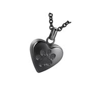 Nucelit Memorial Pet Cremation Necklace Steel Keepsakes Pendant with Secure Ashes Container for Pet Loss Remembrances Jewelry Keepsakes Ashes Jewelry Neckchain