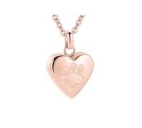 Nucelit Memorial Pet Cremation Necklace Steel Keepsakes Pendant with Secure Ashes Container for Pet Loss Remembrances Jewelry Keepsakes Ashes Jewelry Neckchain