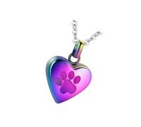 Nucelit Memorial Pet Cremation Necklace Steel Keepsakes Pendant with Secure Ashes Container for Pet Loss Remembrances Jewelry Keepsakes Ashes Jewelry Neckchain