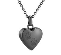 Nucelit Memorials Heart Pendants Jewelry for Pet Ashes Stainless Steel Keepsakes Necklace with Secure Locking Chamber Pet Ashes Storage Memorials Necklace