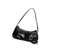 Nucelit Modern Small Crossbody Bag with Adjustable Strap Armpit Purse Fashion PU Leather Shoulder Bag for Various Occasion Black PU