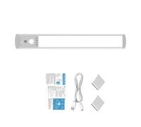 Nucelit Motion-Activated 32CM LED Night Lamp with 3 Color Modes, 66 Globes, Rechargeable Design for Cabinets Human Transducer Light Ribbon with Auto Dimming