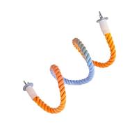 Nucelit Multifunctional Gradients Cotton Rope Parrots Toy Climbing Ladder Swing and Perches for Small Birds Safe Chewable Parrots Exercise Toy