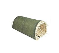Nucelit Natural Grass Filled Rabbits Tunnel Toy Cotton Linen Fabric Hideouts Cave for Small Pet Comfort Fun Burrowing Exploration Pet Tunnel Toy