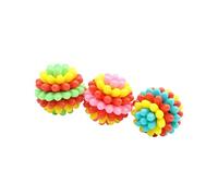 Nucelit Not Permanent Rubber Nteracting Canine Toy for Aggressive nibblers Safe for Teeth and Gums in High Sight Distance of Color Pattern Canine ambe Massage Ball