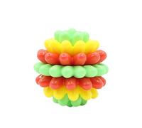 Nucelit Not Permanent Rubber Nteracting Canine Toy for Aggressive nibblers Safe for Teeth and Gums in High Sight Distance of Color Pattern Canine ambe Massage Ball