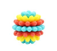 Nucelit Not Permanent Rubber Nteracting Canine Toy for Aggressive nibblers Safe for Teeth and Gums in High Sight Distance of Color Pattern Canine ambe Massage Ball