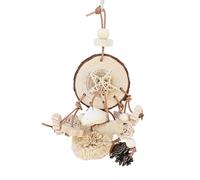 Nucelit Parrots Chew Toy for Small Birds Mental Stimulation Natural Wooden Blocks and Soft Cork Accessories Durability Chewing Toy