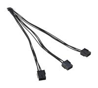 Nucelit PCI-e 5.0 Extension Cable, GPU Power Extension Cable 16Pin (12+4) Male to 3 / 4x8 (6+2) Pin Female 18AWG Sleeved Sleeve