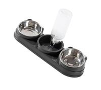 Nucelit Pet Double Bowl Feeder with Water Dispenser for Dog Cats Feeding Watering Bowl Treats Dry Food Pet Home Dishware Cats Dog Double Feeder