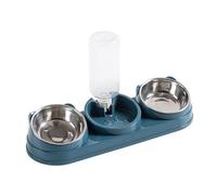 Nucelit Pet Double Bowl Feeder with Water Dispenser for Dog Cats Feeding Watering Bowl Treats Dry Food Pet Home Dishware Cats Dog Double Feeder