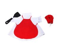 Nucelit Pet Geese Cook Costume with Hat and Apron for Party Photo Props Soft Polyester Dress Up Outfit Adorable Geese Cook Dress Up Set