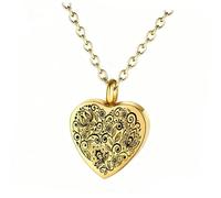 Nucelit Pet Loss Cremation Pendant Memorial Necklace Engrave Heart Shape Urn Lockets for Ashes Hair Storage Remembrances Gift Sympathy Pet Gift