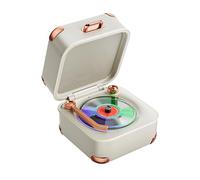 Nucelit Portable Bluetooth-compatible Sound Box with 10Hrs Playing Time Vintaged Turntable Design for Outdoor Travel Home Use Small Sound Box for Camping and Travel