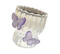 Nucelit Portable Glass Cup Butterfly Art Elegant Small Beverage Suitable for Offices School Use for Busy Professional Present Artistic Drinking Glasses